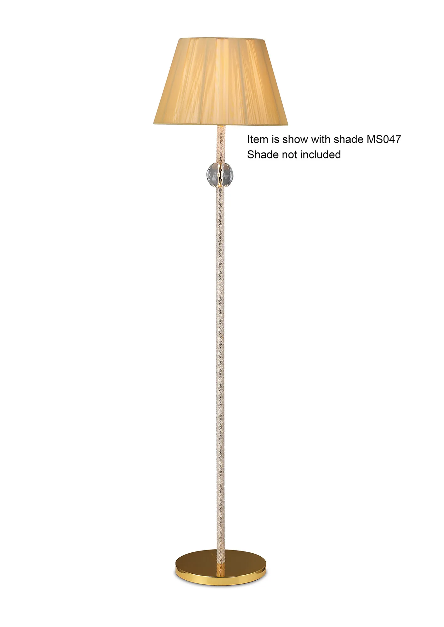 Elena Gold Crystal Floor Lamps Diyas Base Only Floor Lamps